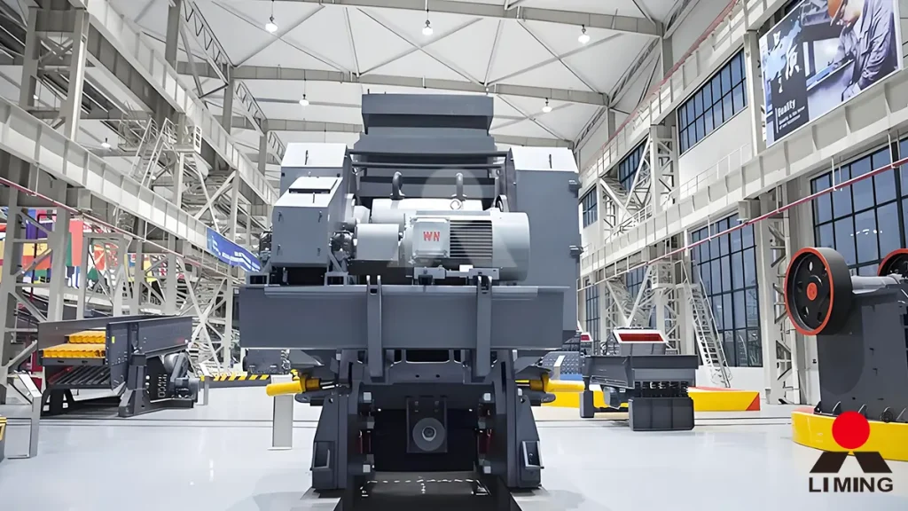 Deep V-shaped crushing cavity of a C6X series jaw crusher